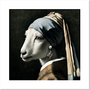 Wildlife Conservation - Pearl Earring Mountain Goat Meme Posters and Art